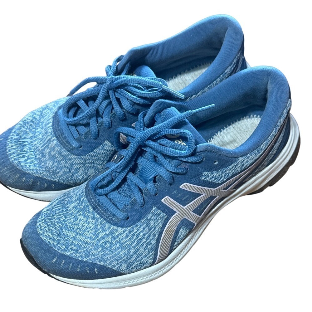 ASICS Gel-Excite 7 Womens Running Shoes Blue White Silver 1012A572‎ Size 8
